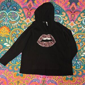 Torrid Black Knit Sweater Hoodie